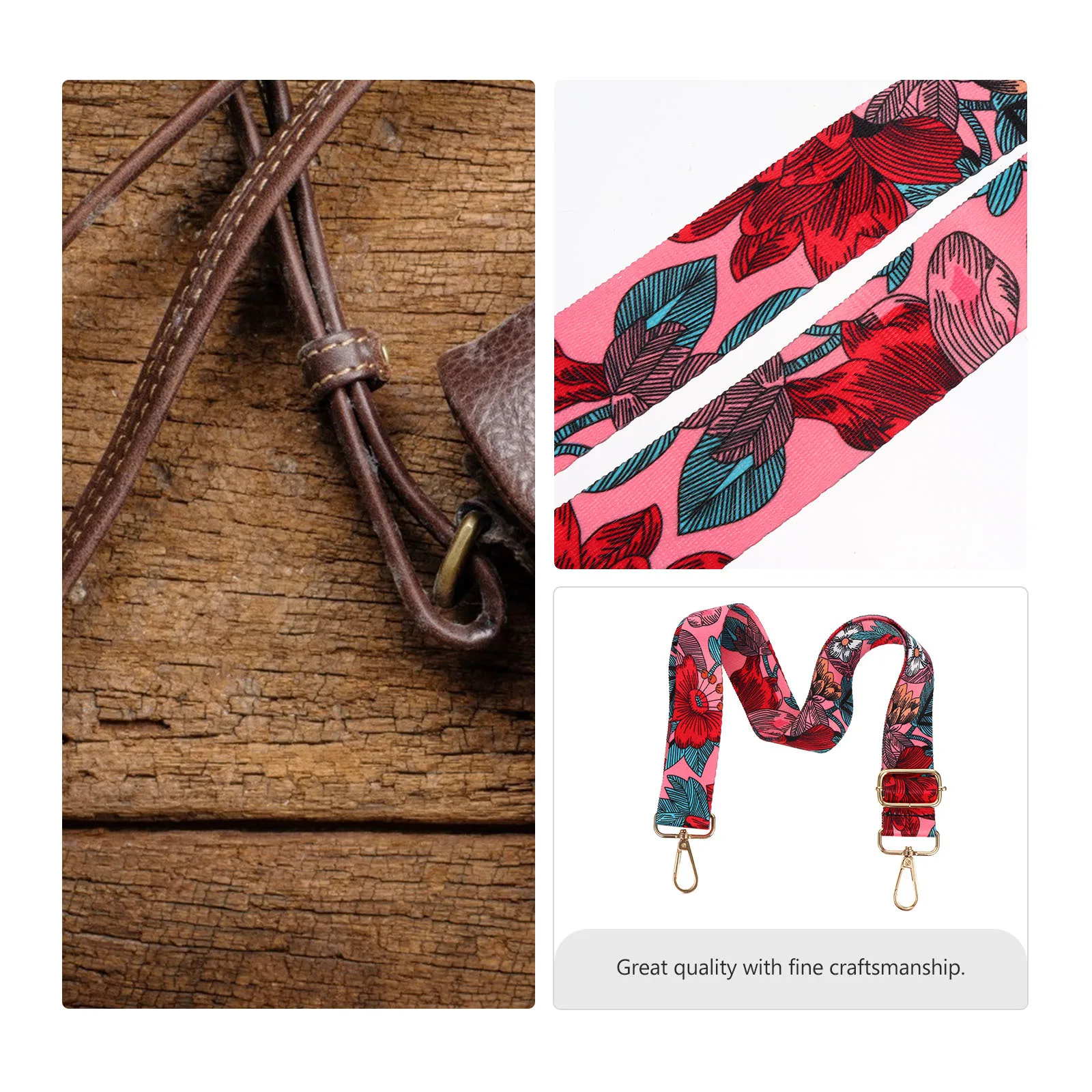 Correa de hombro ancha DIY, repuesto ajustable de estilo étnico para bolso cruzado, accesorio portátil multiusos, 1 Uds.