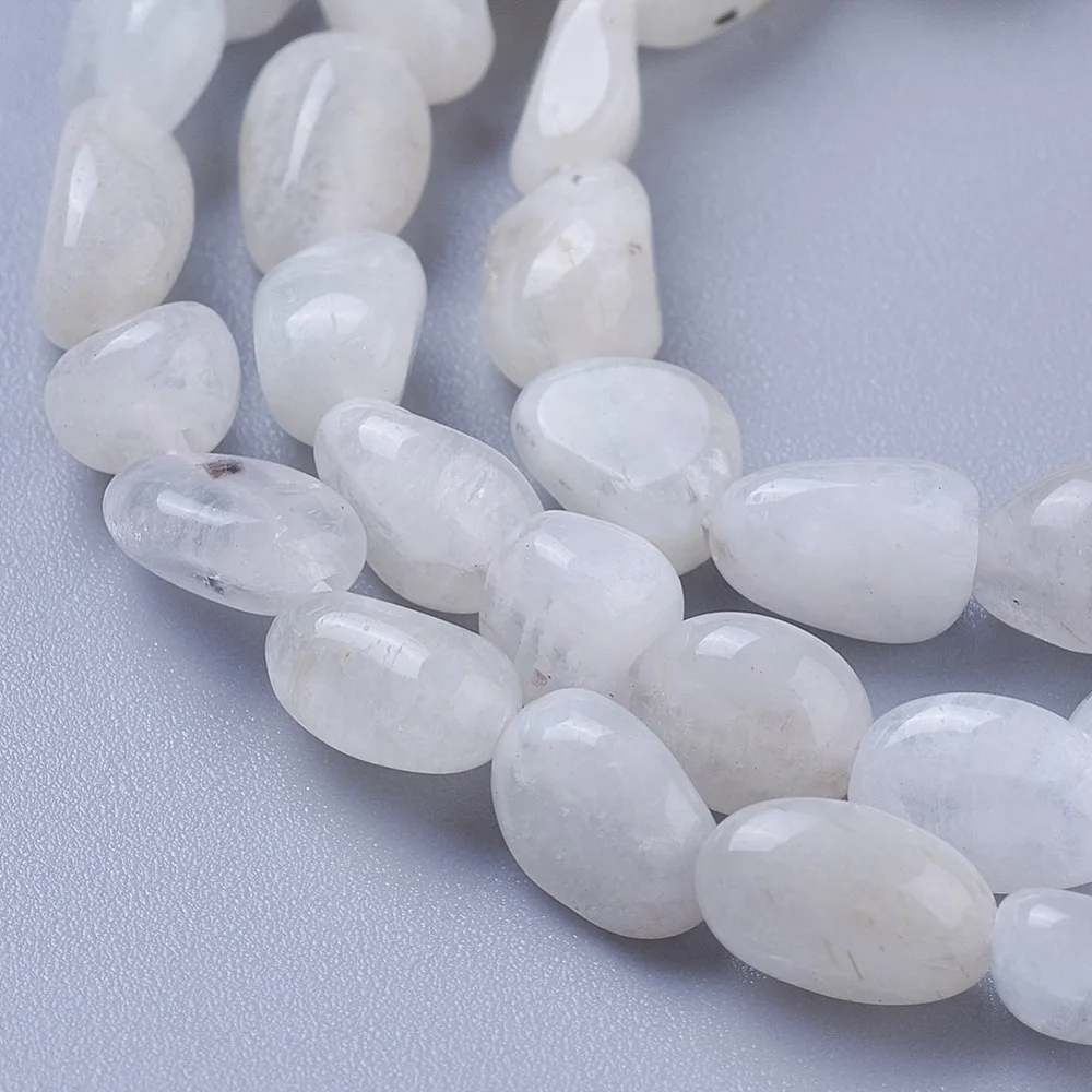 

Rainbow Moonstone Beads Strands Tumbled Stone Nuggets 5~11x4~6mm Hole: 1mm about 56~58pcs/strand 15.4 inch(39cm)
