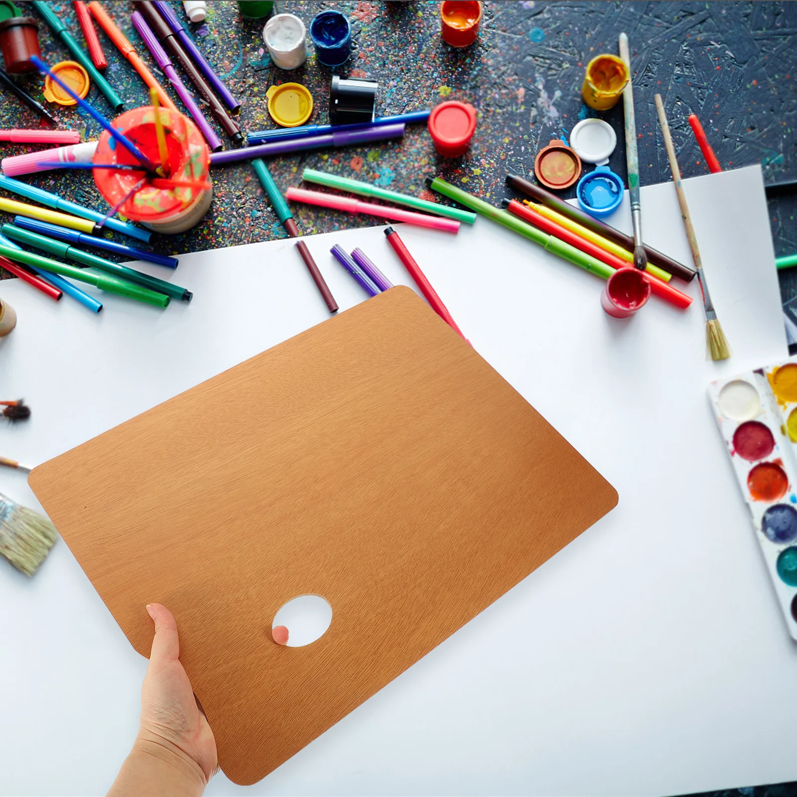 

Oil Painting Wood Palette 30x40cm Vintage Durable Smooth Surface Art Supplies Oil Painting Palette Art Supplies
