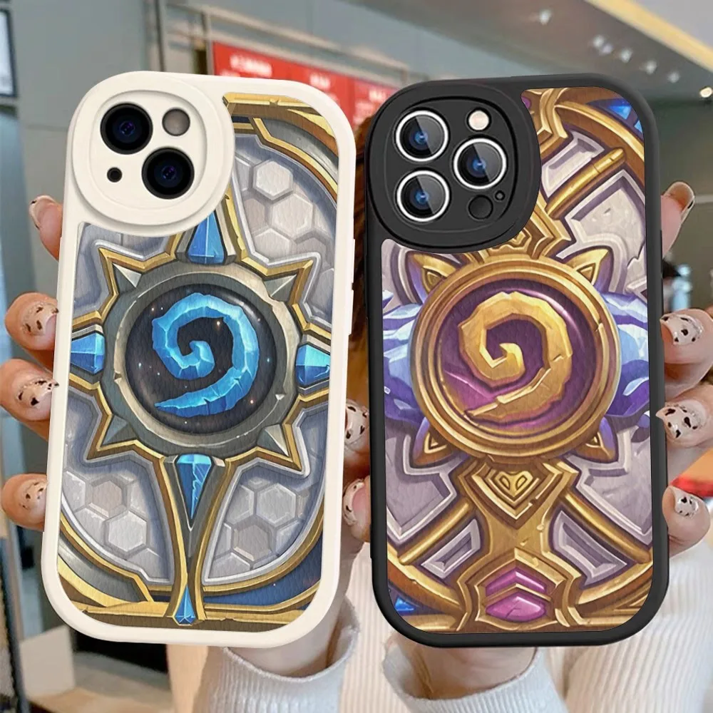 H-Hearthstones Phone Case Hard Leather For iPhone 14 13 12 Mini 11 14 Pro Max Xs X Xr 7 8 Plus Fundas