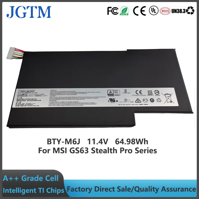 

JGTM BTY-M6J 64.98Wh 11.4V Laptop Battery Compatible with MSI GS63VR 6RF-016CN 095CN 7RF-239CN 258CN GS63 7RE-009CN 018CN GS73