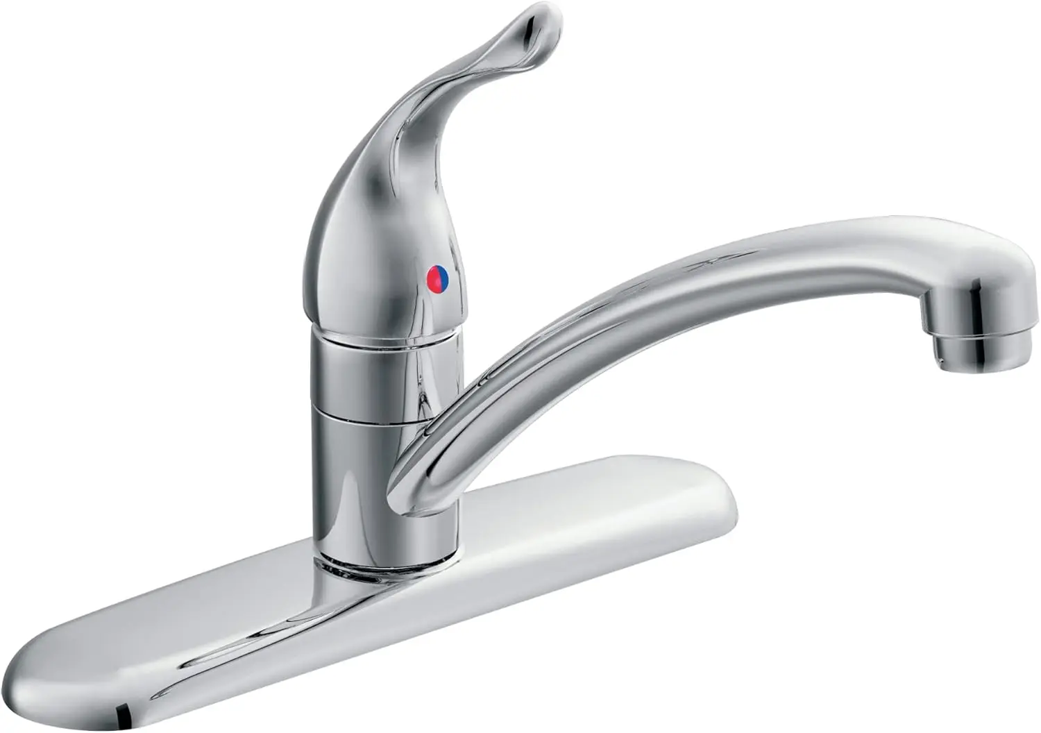 

Chateau Chrome One-Handle Low Arc Kitchen Faucet for 3-Hole Sinks, 7425