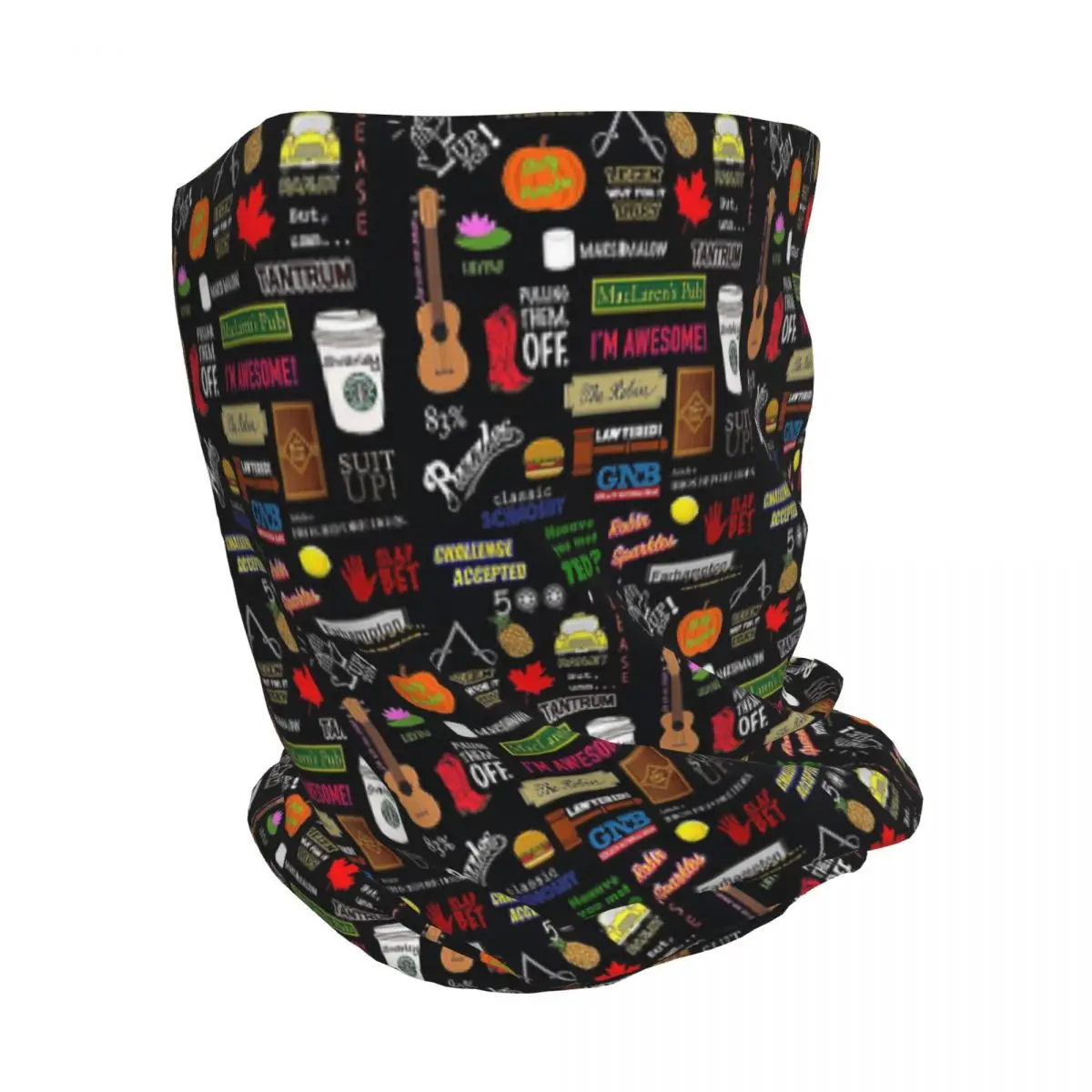 How I Met Your Mother Himym Tv Show Collag Bandana Neck Cover Wrap Scarf Multi-use Headband Beanies Hat for Men Women Washable