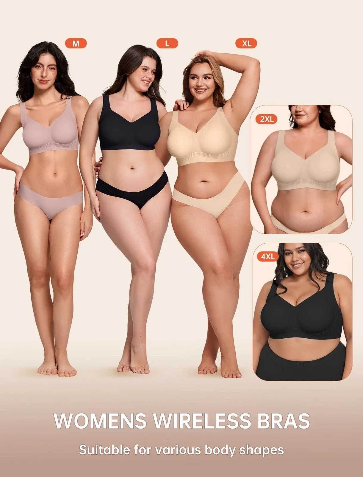 Bezešvá push-up podprsenka pro ženy, pohodlná bezdrátová polstrovaná, vyhlazující záda, neviditelná, s plným pokrytím, prodyšná želé podprsenka - náhled 4