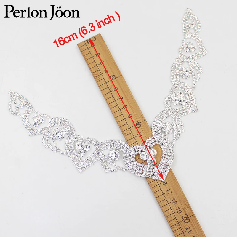 Rhinestone Crystal Patch For Wedding Dress AB Color Welding DIY applique necklace Necklin Hand Sewing Clothing Accessories YL004