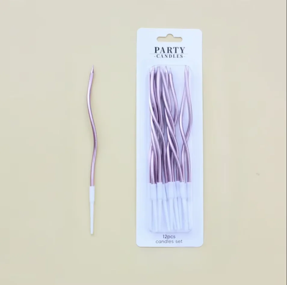 Geburtstagskerzen, spiralförmige Tortenkerzen, lange, dünne Tortenkerzen für Hochzeiten, Partys und zur Tortendekoration, Partygeschenk. – Detail 5