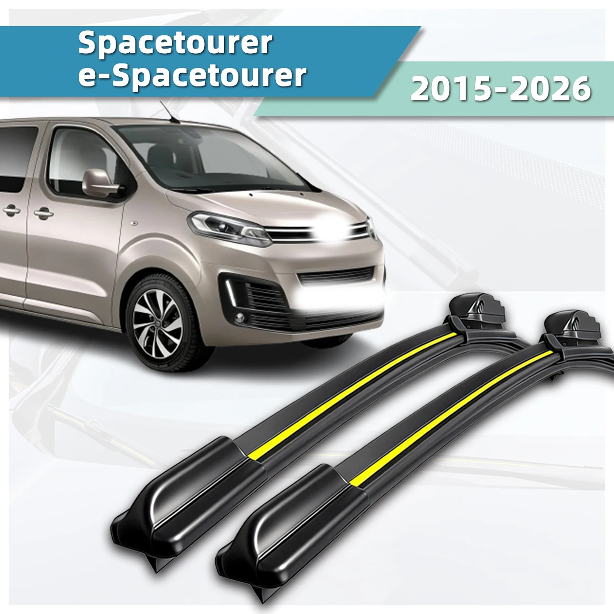 

Suitable For Citroen Spacetourer/E-Spacetourer (2015-2026) Automotive Wipers Natural Rubber Durable Front Windshield Wipers