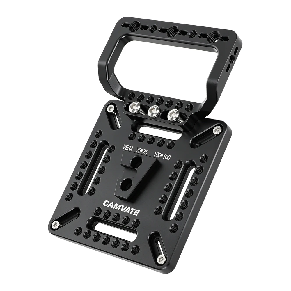 CAMVATE Mehrzweck-VESA-Monitorhalterungsplatte mit V-Lock-Keil und Griff für Kamera-Monitor VESA-Platte 75x75/100x100MM – Detail 7