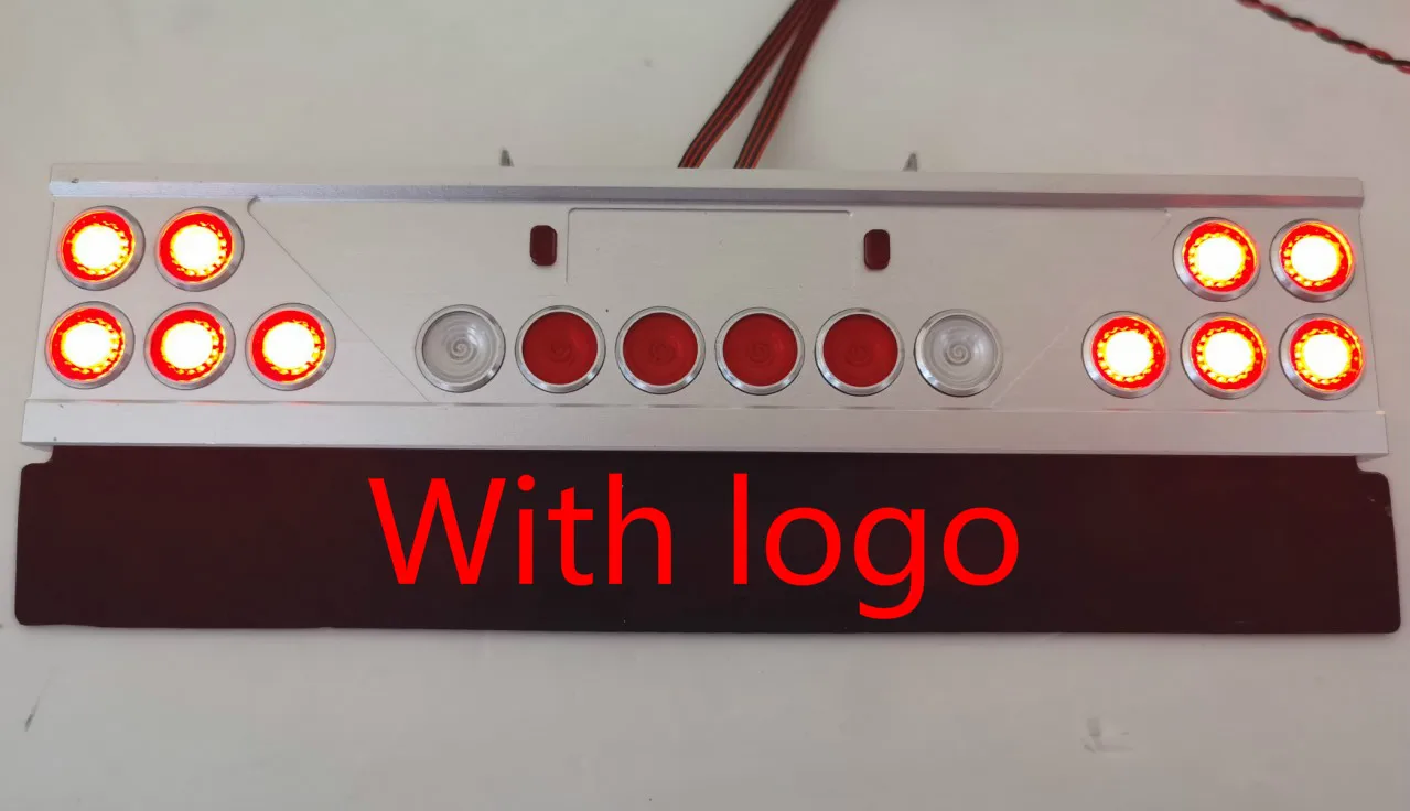 Metal LED Truck Taillight Assembly Angel Eyes PCB Light for 1/14 Tamiya RC Truck Car SCANIA AROCS MAN Modification DIY