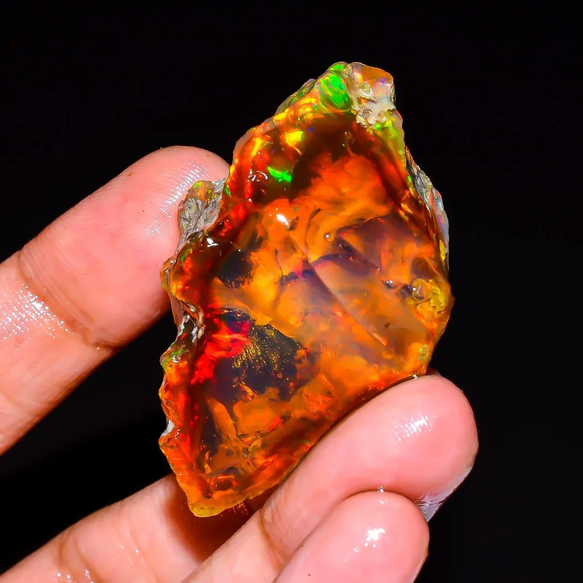 Natural Ethiopian Opal Rough 25-80CT Raw Fire Gemstone Loose Stone Randomly Selected One
