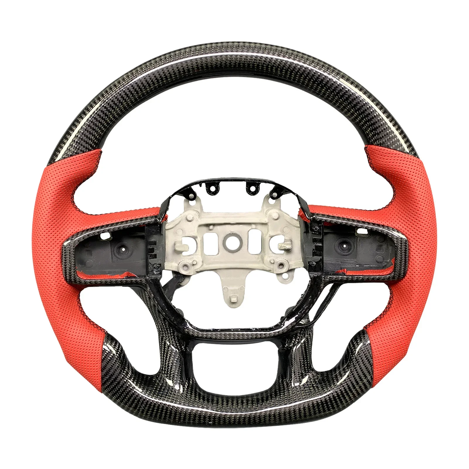 

For Dodge RAM 1500 TRX Heavy Duty Customized Perforated Leather Carbon Fiber Steering Wheel 2019-2024