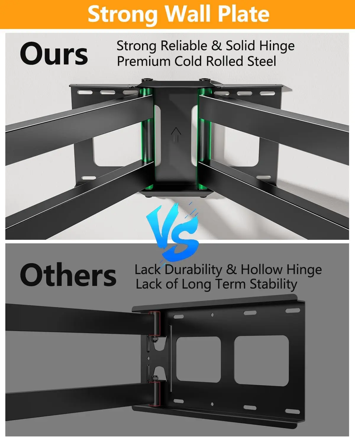 طويل الوصول التلفزيون جدار قوس جبل قطب إمالة كامل الحركة التلفزيون قوس 43 بوصة توضيح الذراع جدار جبل