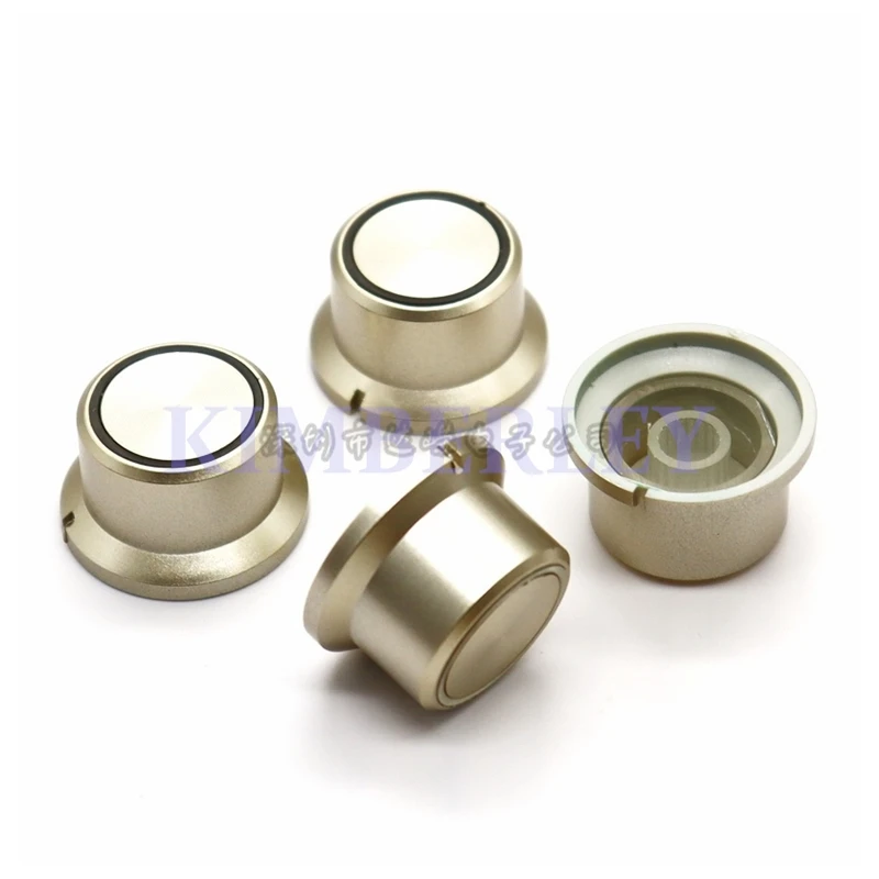 3PCS Plastic Straw Hat Type Transparent Knob Cap Light Gold Knob Cap Potentiometer Knob Cap Power Amplifier Volume Knob
