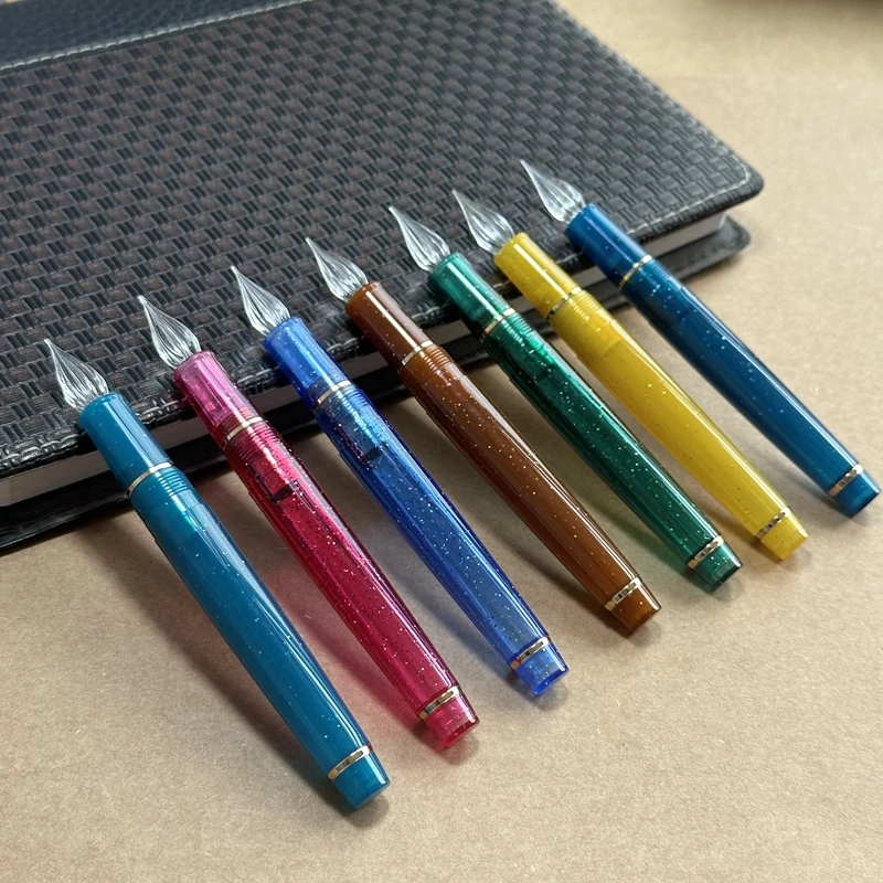 Jinhao 82 Modified Transparent Glass Dip Pen, Writing, Calligraphy, Painting Pen, Hand Polished Tip,  Series A