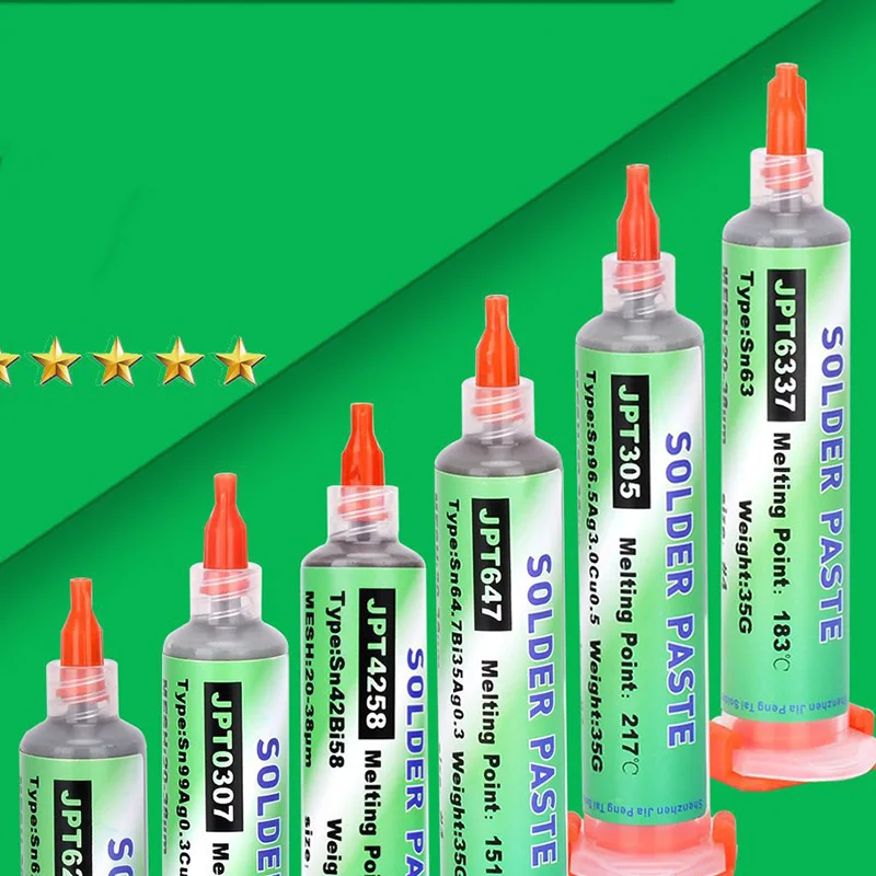 Needle Tube Solder Paste 138/151/183/227 ℃ USB LED SMD BGA  IC PCB Welding Tool Set Tail Plug Maintenance Syringe Flux 15g