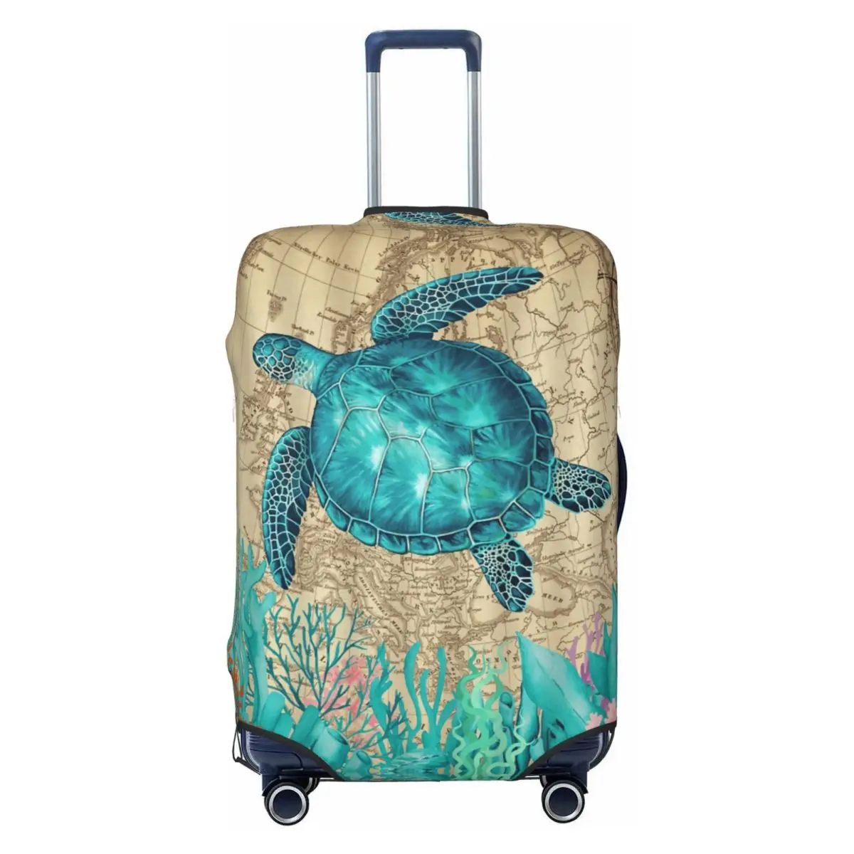 

Чехол для чемодана с изображением морской черепахи, эластичные защитные чехлы для багажа размером 18-32 дюйма