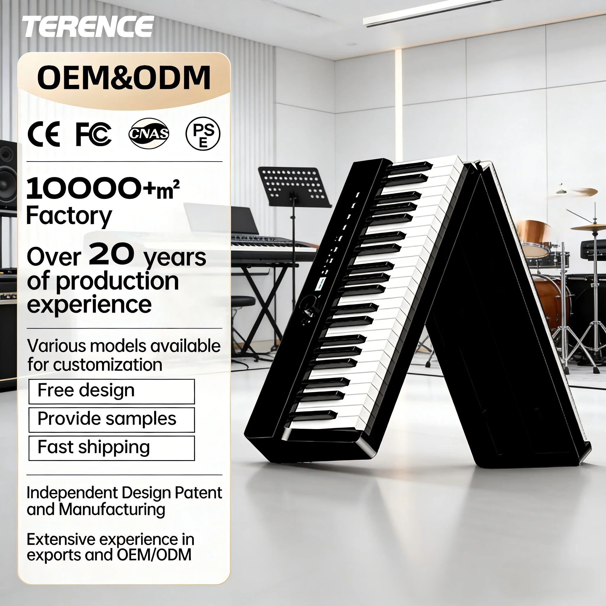Folding Piano Keyboard 88 Keys Weighted Digital Electronic Piano Home Keyboard Piano
