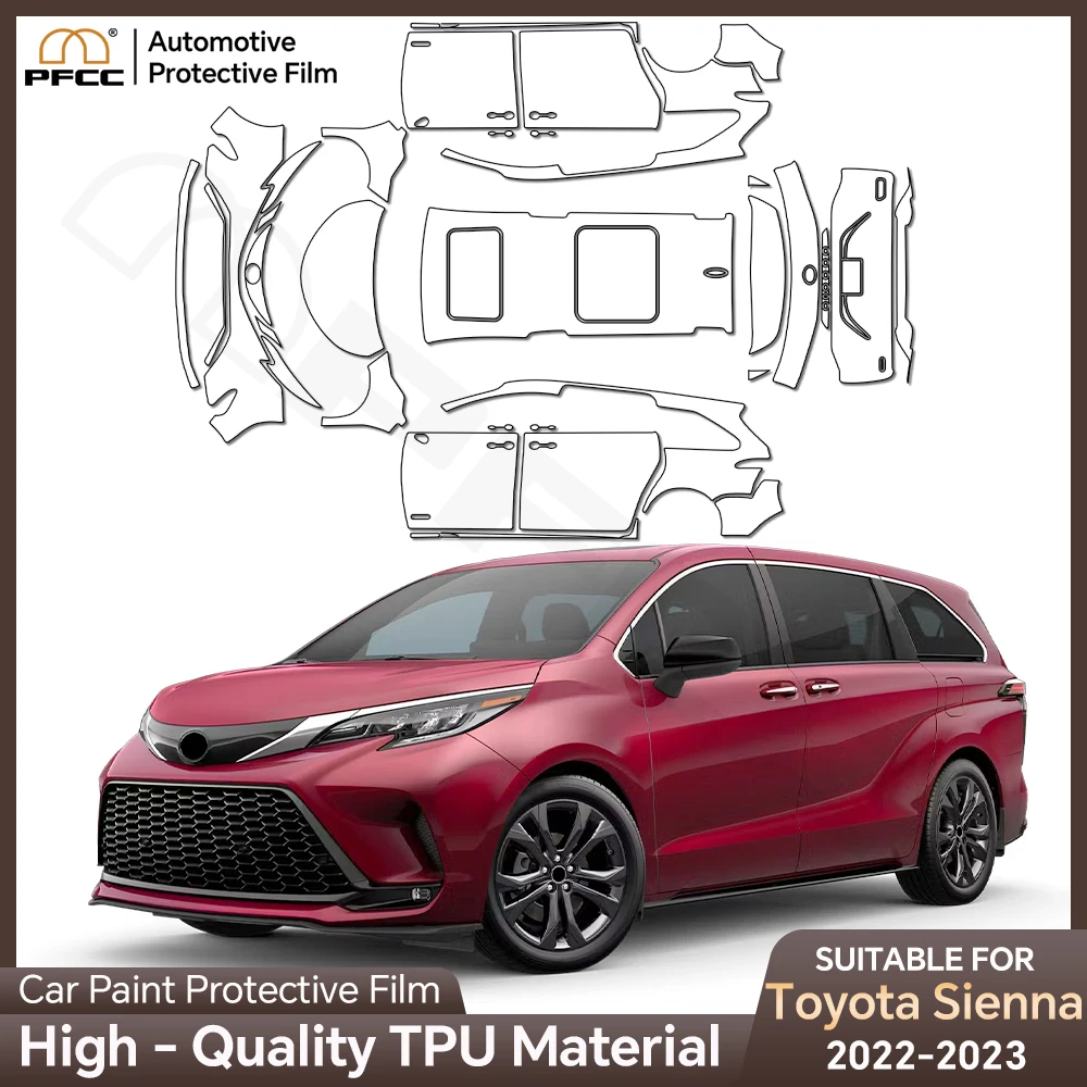 

PPF For Toyota Sienna 2022 2023 Rearview Mirror Pre Cut Headlight TPU Film Anti-collision Transparent Protective Film Scratch