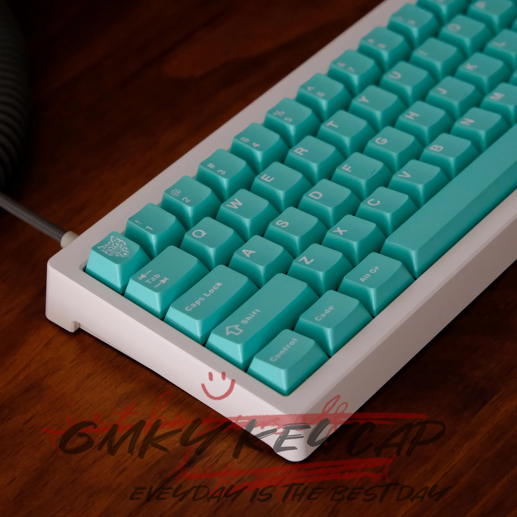 Imagem -06 - Gmky Tiffany 7u Keycaps Perfil Cereja Tiro Duplo Abs Flip Pbt Keycaps Teclado Mecânico Interruptor mx