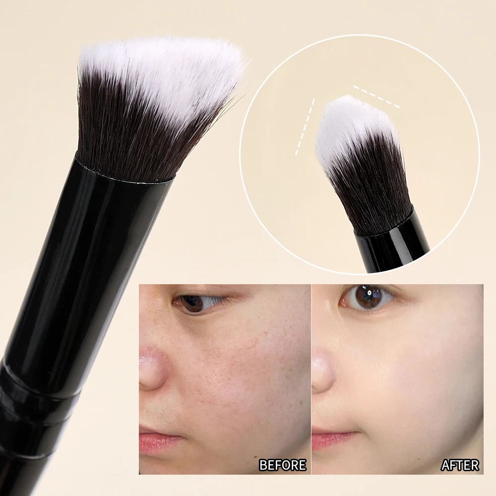 Double-sided Slope Foundation Brush Portable Face Concealer Makeup Brush Natural Seamless Cover Dark Circle Makeup Beauty Tool