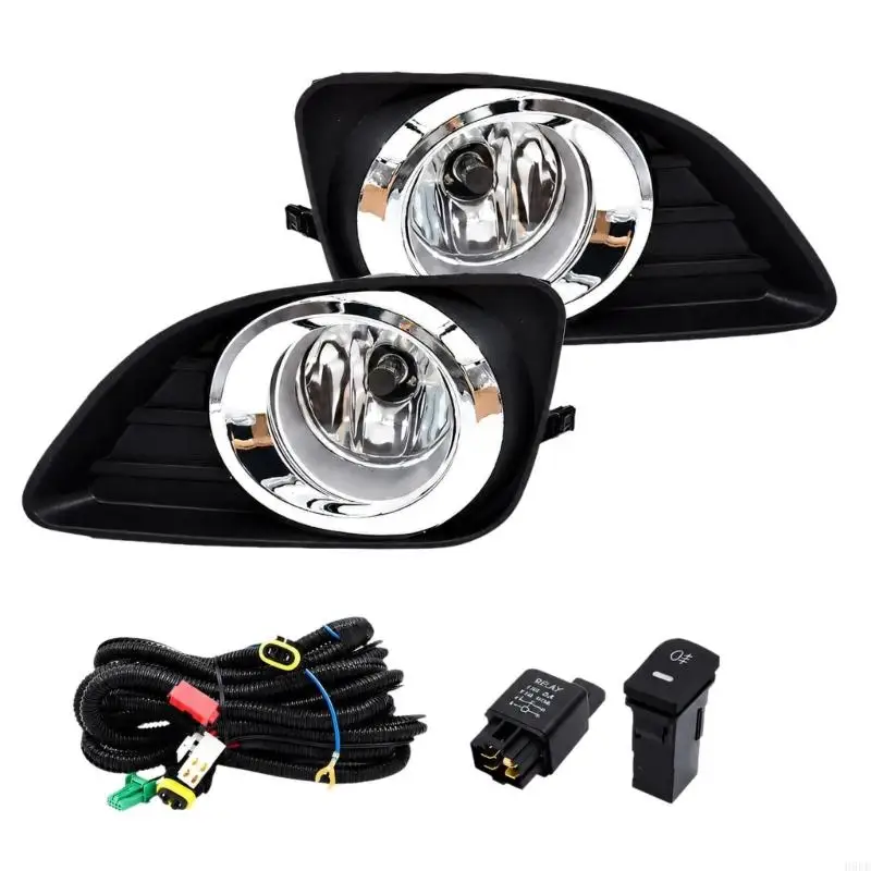 Halogen Front Bumper Fog Light Assembly for 2010-2011 Sedan, H11 12V 55W Vehicle Specific Pair with Factory Finish H9EE