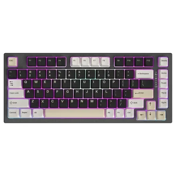 75% Hot Swappable WirelGaming Mechanical Keyboard, RGB Backlights, BT5.0/2.4G/USB-C, Dye Sub PBT