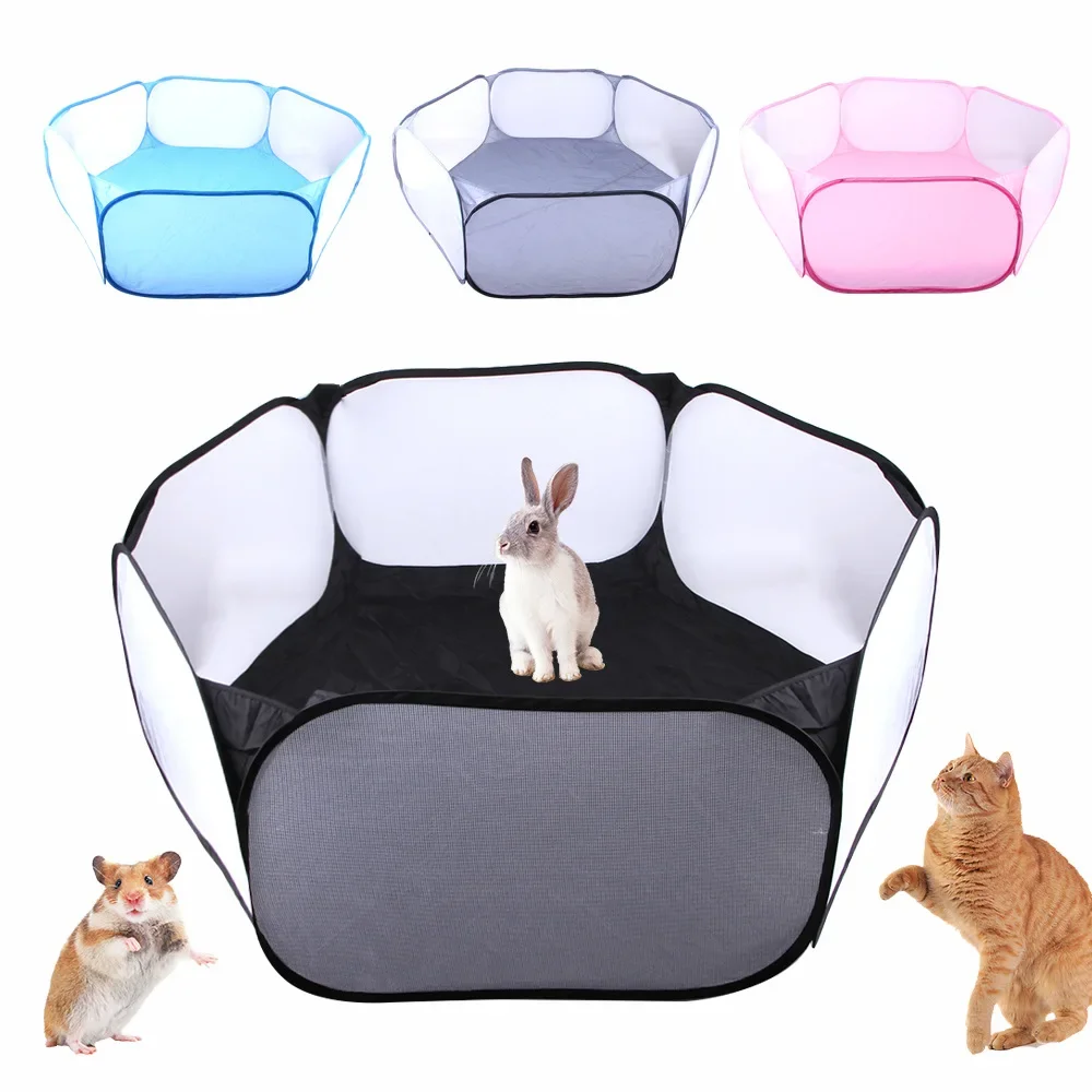 1 Pc Foldable Hexagon Pet Fence Pet Fence Tent Rabbit Cage Hamster Guinea Pig Ferret Accessories