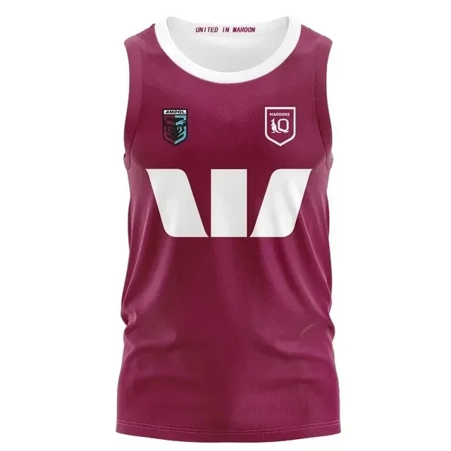 Шорты Queensland Maroons State Of Origin для дома/тренировок 2024, мужские размеры: S-5XL (номер имени) Высочайшее качество