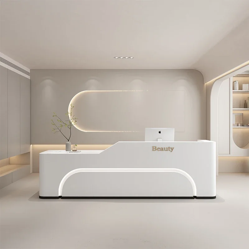 Lectern Simple Administrator Stand Plexiglass Furniture Clothing Store Display Table Counter Showcase Glass Pulpito Bar Home Box