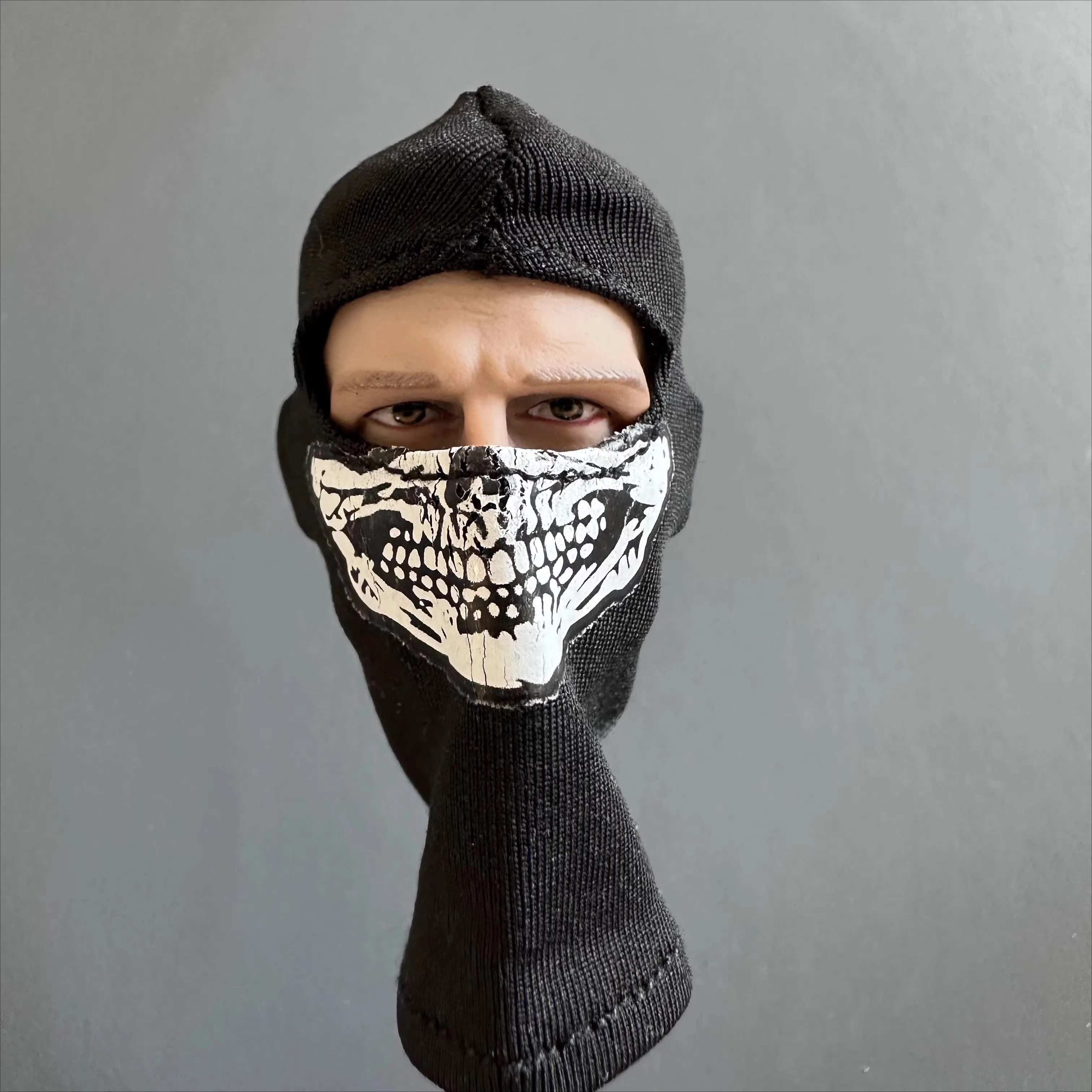 TYM066 1/6 Scale Male Soldier Combat Face Mask Ghost Skull Mask Scarf Neckerchief Model for 12" Action Figure Scene Accessory