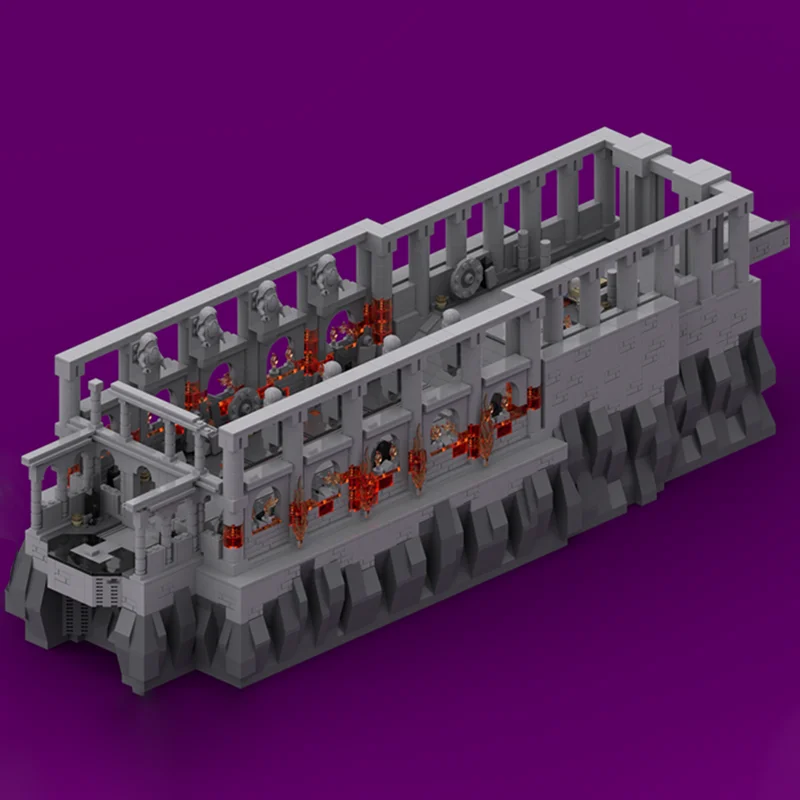 Modelo Mohgwyn Mausoleum de 4377 peças, inspirado em Dark Souls, estrutura modular, brinquedo educativo infantil, presente de aniversário