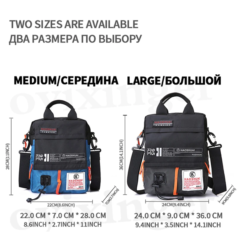 OYIXINGER małe męskie torby na ramię wodoodporne nylonowe męskie torba Crossbody dla chłopców dorywczo męskie torby typu Crossbody torebki i torebki