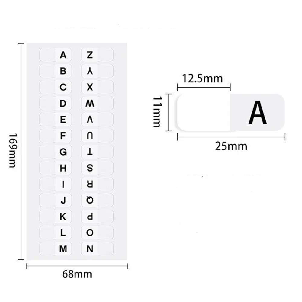 Morandi etiqueta del alfabeto, pegatinas de clasificación de índice, marcapáginas autoadhesivas, papelería, 3 hojas