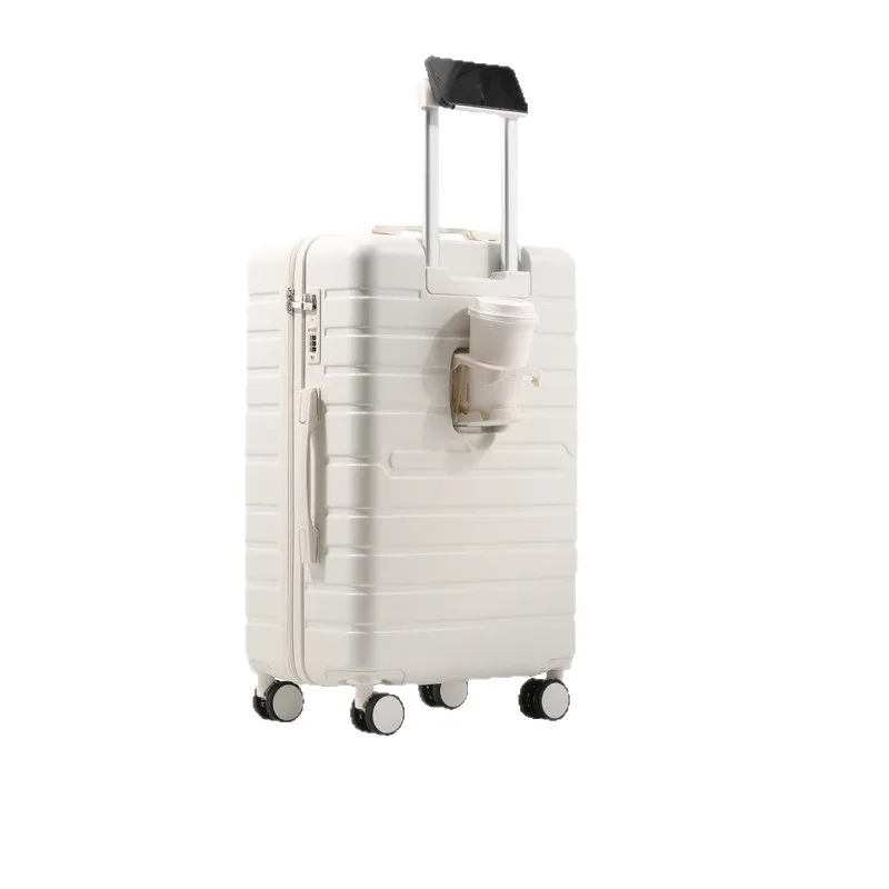 

Three piece suitcase set with rotating wheel hard case