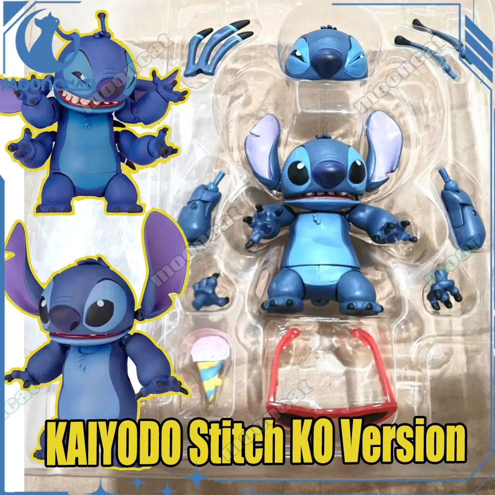 2025 nueva figura de acción Kaiyodo Stitch Revoltech Stitch estatuilla conjunta modelo móvil juguetes Ko versión colección regalos para niños