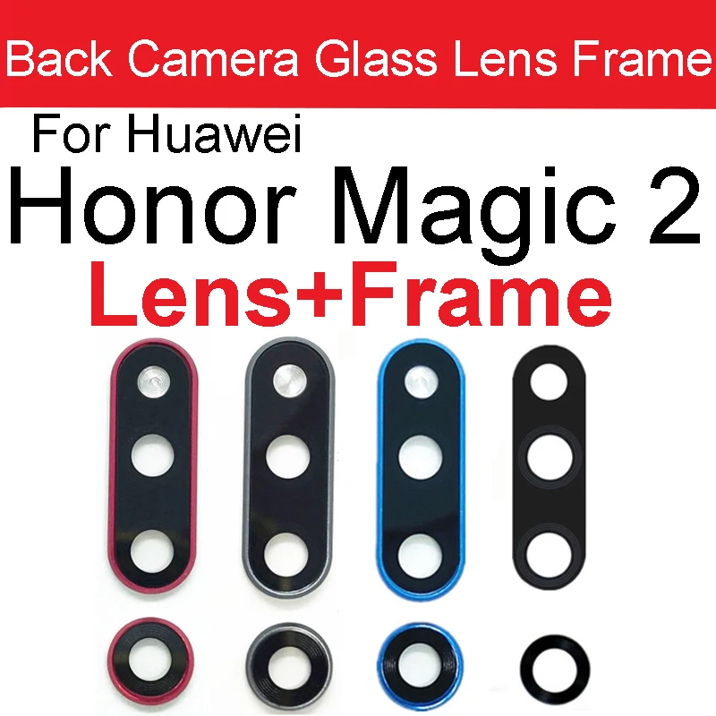 Rear Camera Lens Glass For Huawei Honor Magic 2 Big Small Back Camera Lens Glass and Frame Holder Cover Sticker Repair Parts