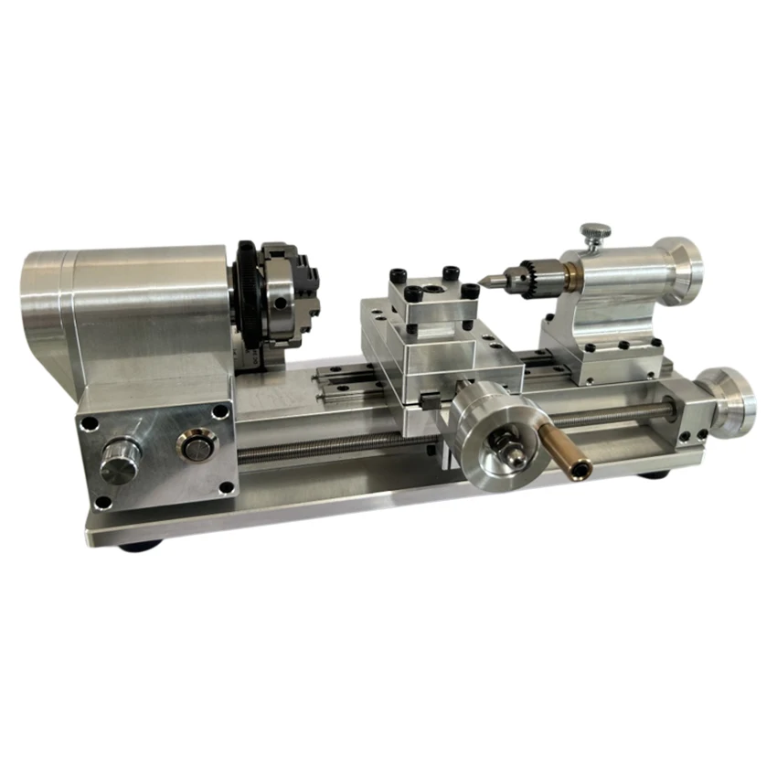 DIY Mini Lathe Multifunctional Household Woodworking Homemade Small Lathe Portable Desktop Micro-Lathe 100-2500r/min
