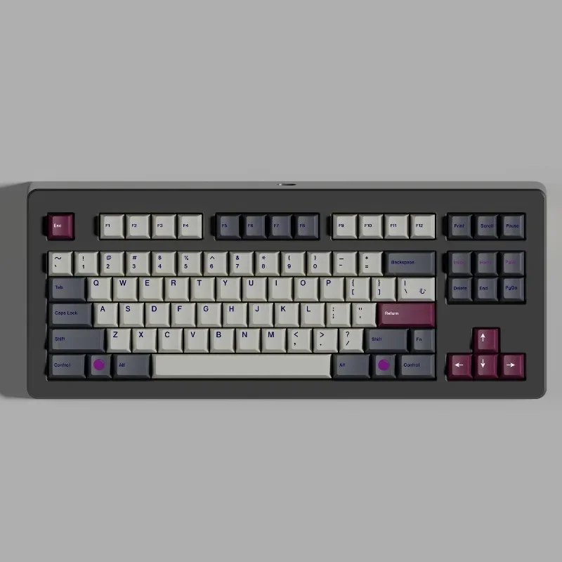 Custom PBT Cereja Perfil Tampas de Teclado, acessórios mecânicos Gamer, GMK Dmg Game Boy Tema Keycaps Set, 7U