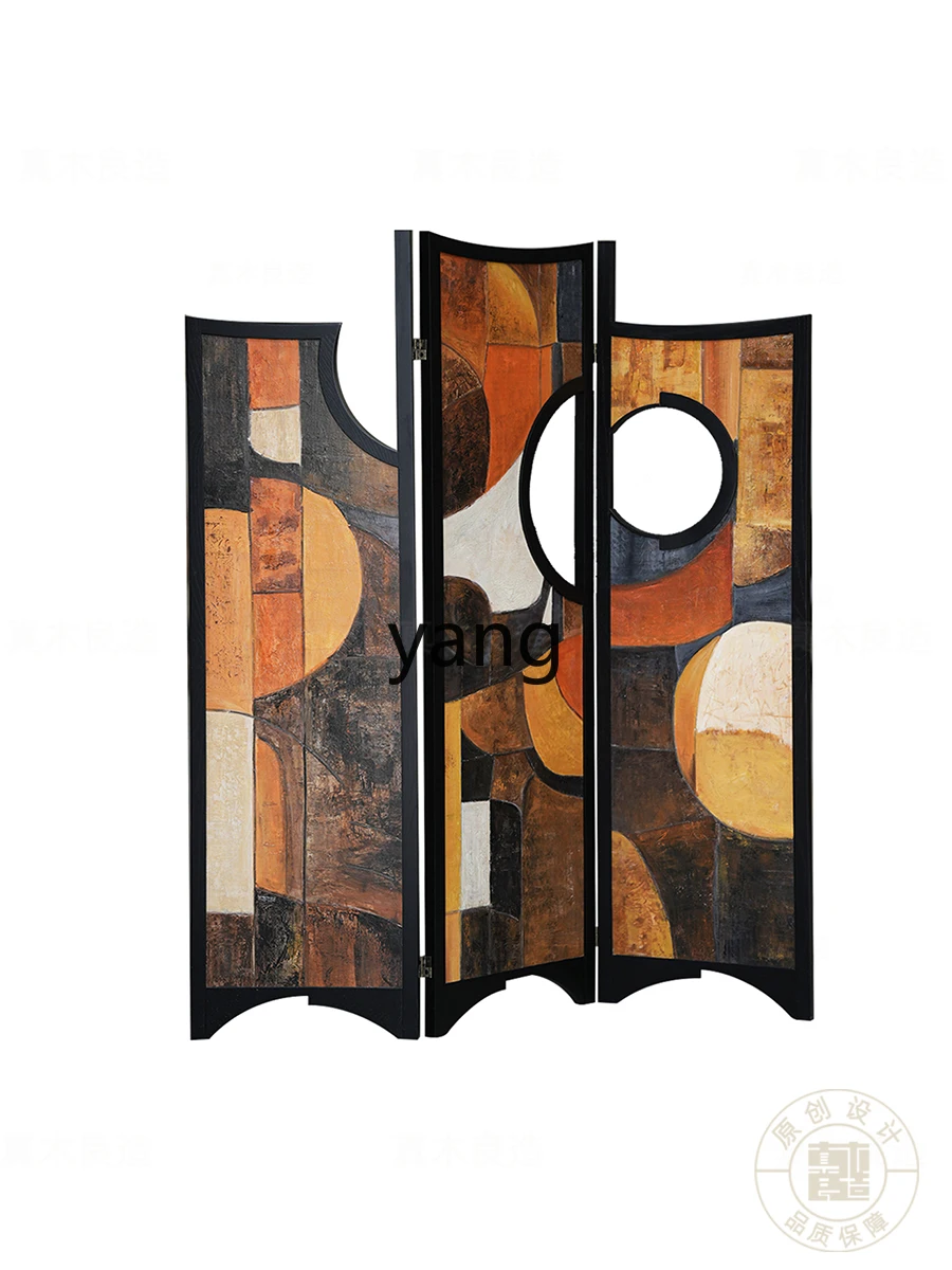 

TGF Screen French Vintage Designer Partition Living Room Folding Mobile Screen