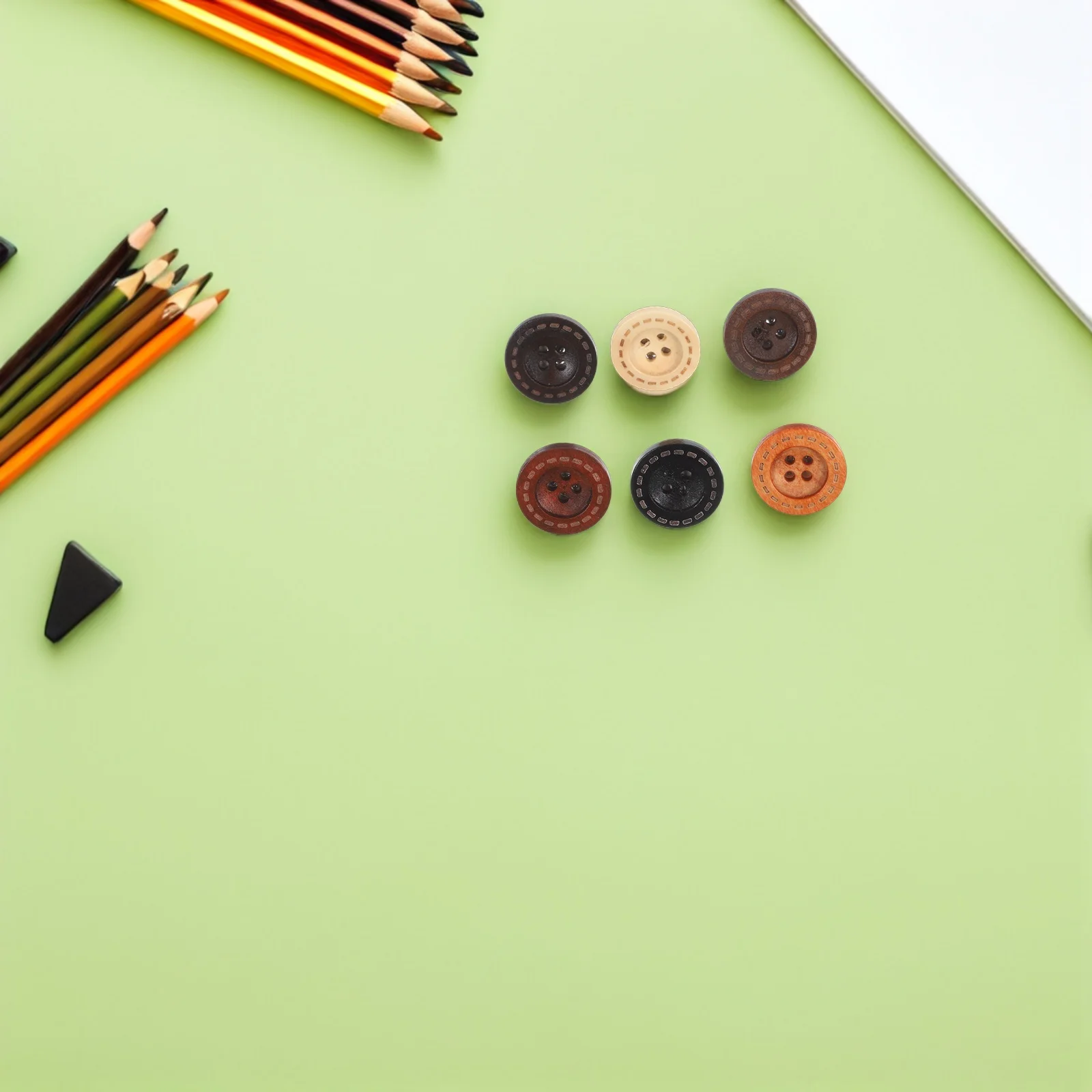 

50Pcs Vintage Wood Push Pins Button Thumbtacks for Bulletin Board Cork Photo Wall Decorative Map Pins Home Office Classroom