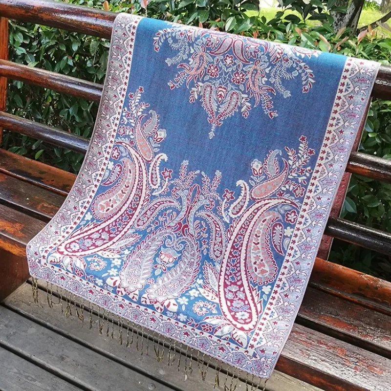 

New Women Arrival Shawl Scarf Winter Warm Fine Tassels Scarf Shawl Fashion Shawl Scarve Embroider Flower Scarf