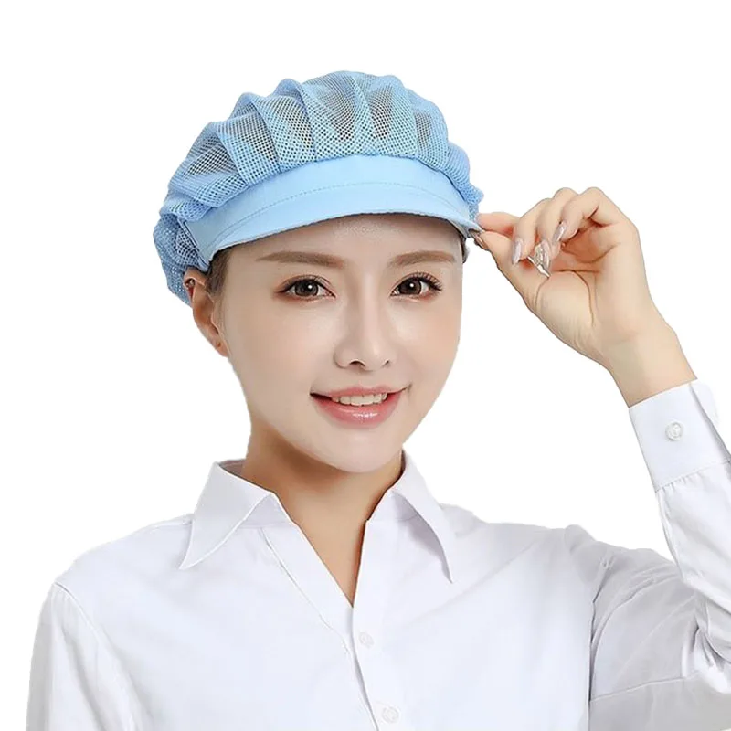 Breathable Mesh Workshop Cap Hotel Restaurant Canteen galley Chef Cap Catering Industry Coffee Shop Bakery Back Kitchen Work Cap