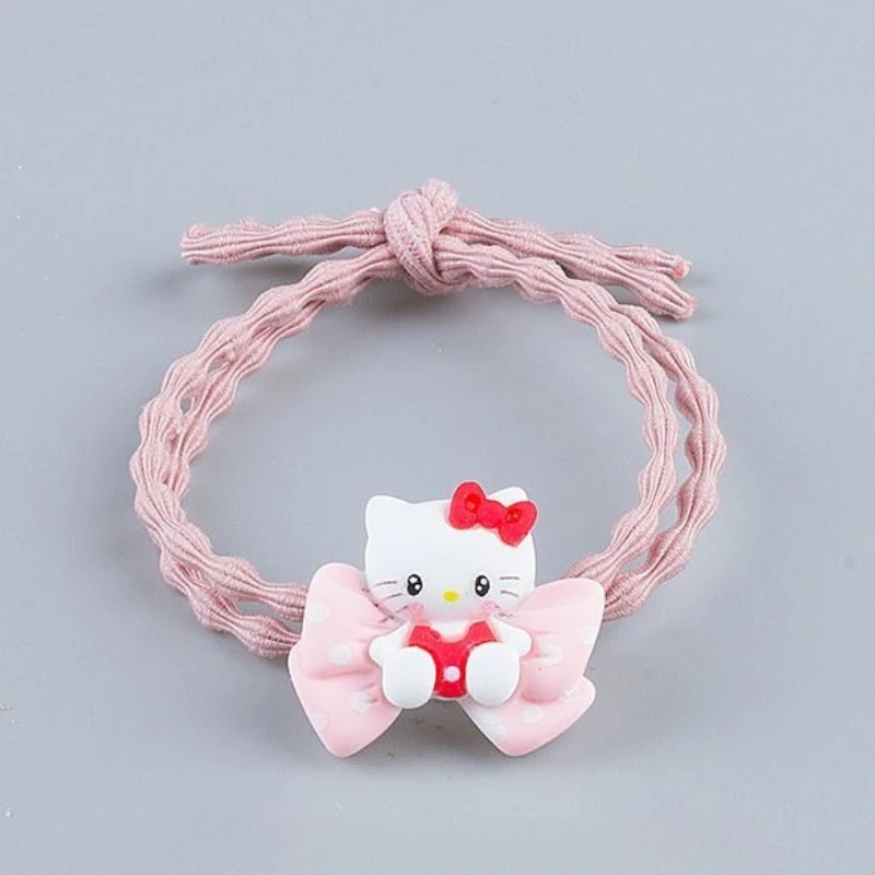 Sanrio Kawaii Hello Kitty 50th Anniversary Hair Band Girls Sweet Headband Cute Pink Elastic Hair Accessories Girlfriends Gift