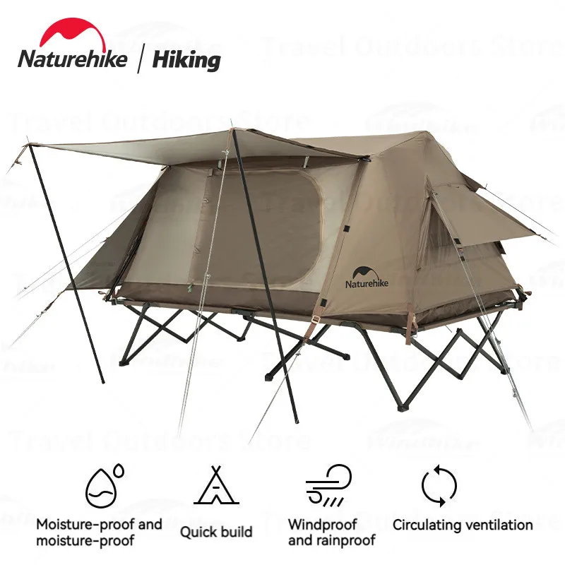 

Naturehike A-Type Automatic Tent 1-2P Get Off The Ground Riverside Fishing One Touch Tent Quick Open Camping Bed Tent Waterproof