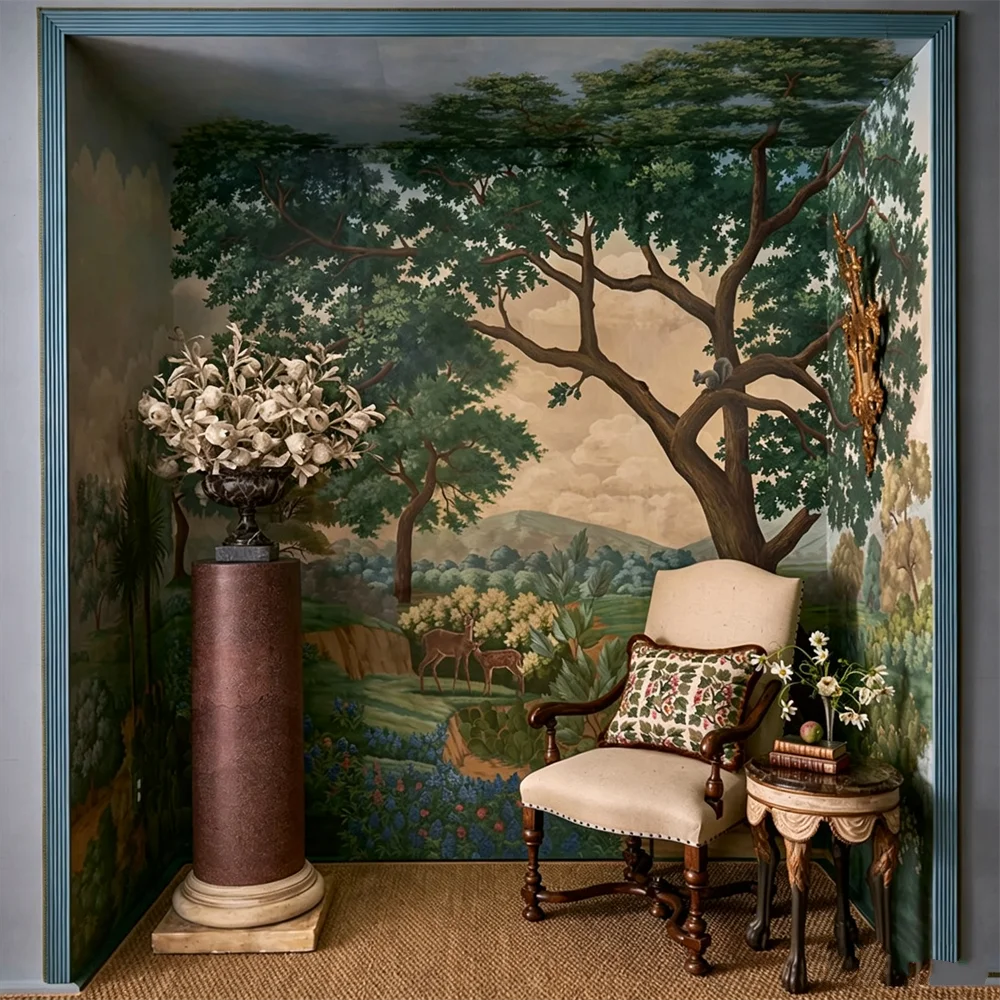 Custom American retro tree wallpaper decoration wall painting luxury background film wall cloth living room bedroom home decor
