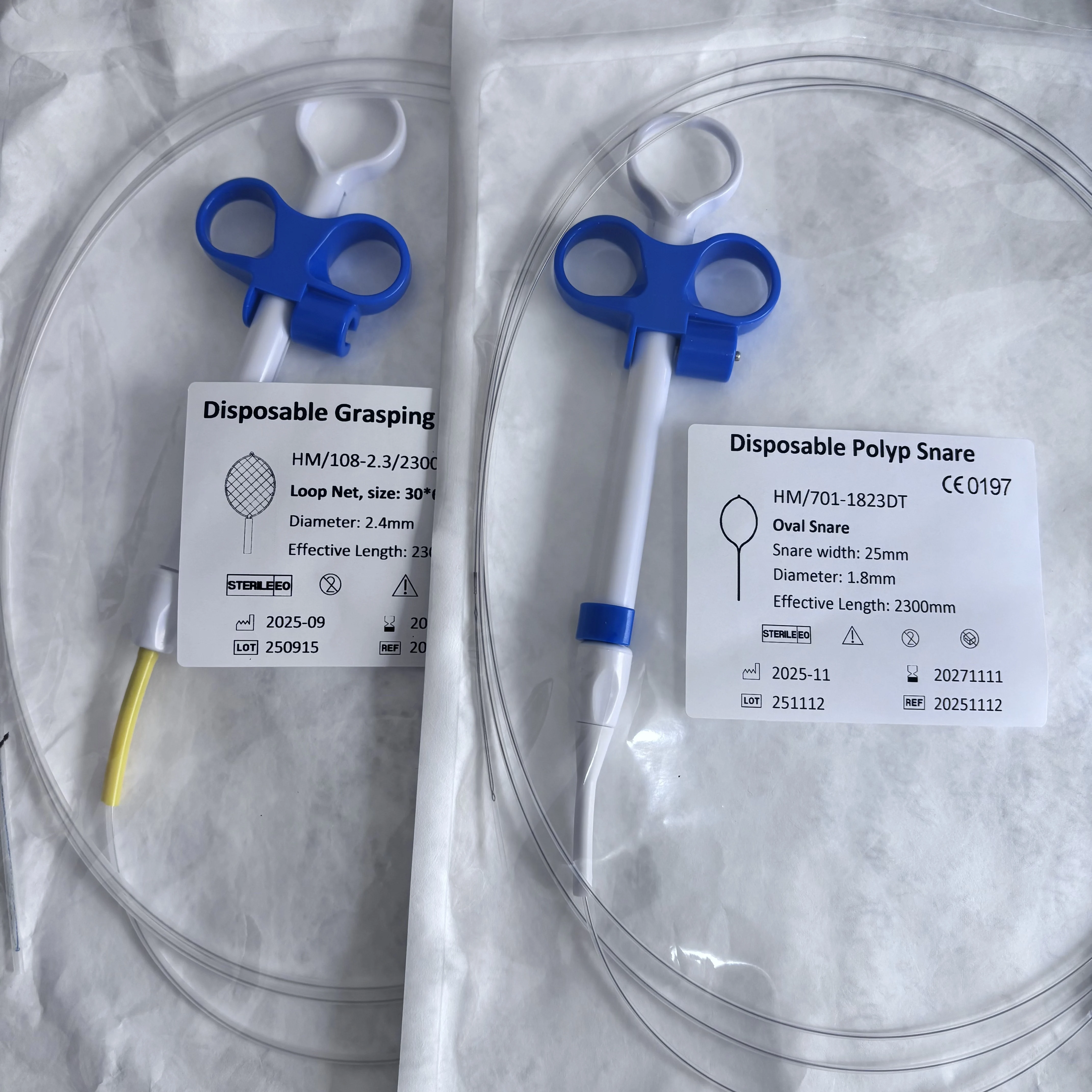 Disposable Endoscope Foreign Body Forceps Stainless Steel  Grasping Clip Polypectomy Snare Net/Basket/ Claw /Teeth Type 1.8mm