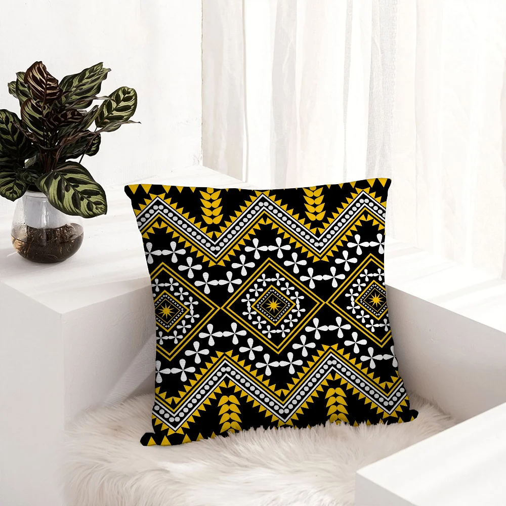 Samoan Tribe Samoa Totem Pillow Case Plush Fabric Soft  Pillowcase Double Sided Print Cushion Cover Household Gifts