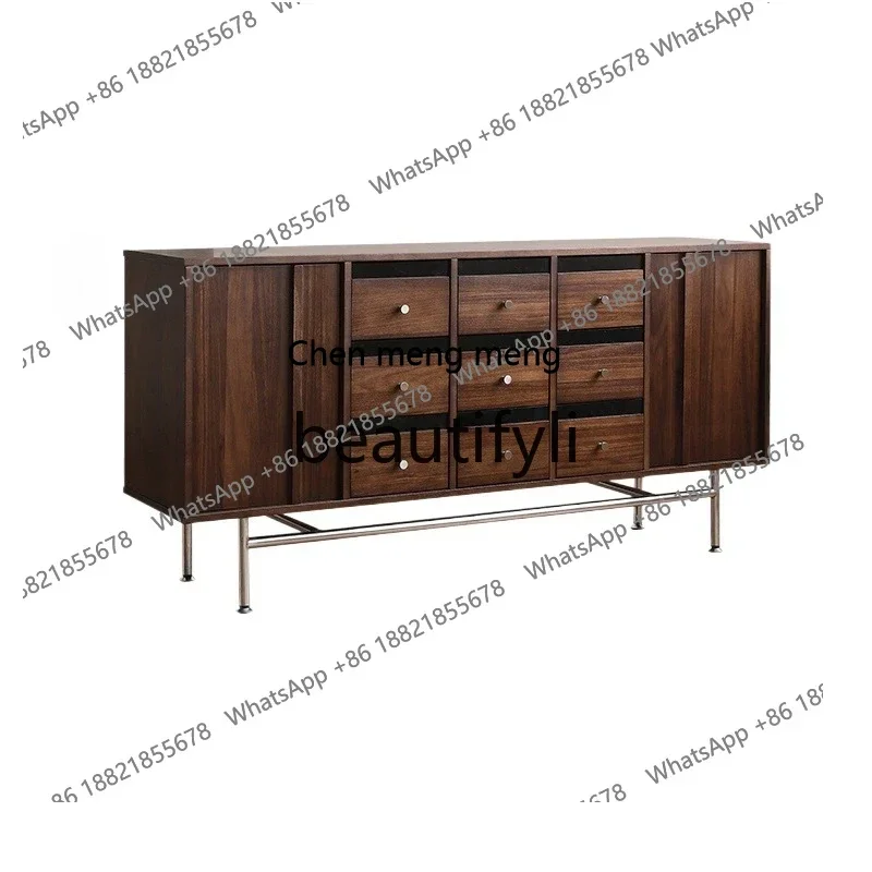 

Solid wood dining side cabinet, living room storage small apartment, bedside storage cabinet, antique chest cabinet