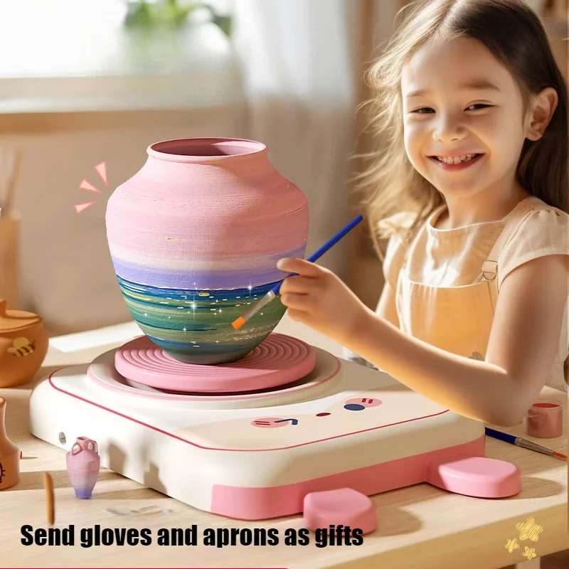 Soft Clay Children's Pottery Machine Children's  Craft Toys Unburnt Clay Tool Kit Soft Clay Casting Machine Handicraft Making