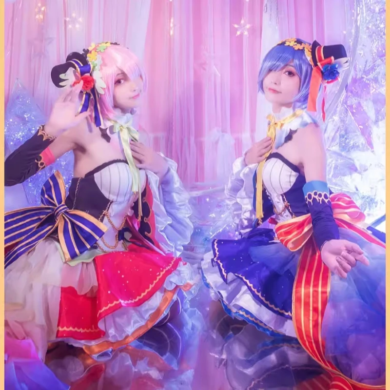 Ram/Rem Cosplay Suit Game RE: ZERO - Starting Life in Another World Anime Women Lovely Singing Costumes Halloween Outfit